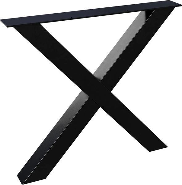 Understel Bordben Til Plankeborde Woood Tablo Alkmaar Mat Sort Pulverlakeret Metal H72 Cm