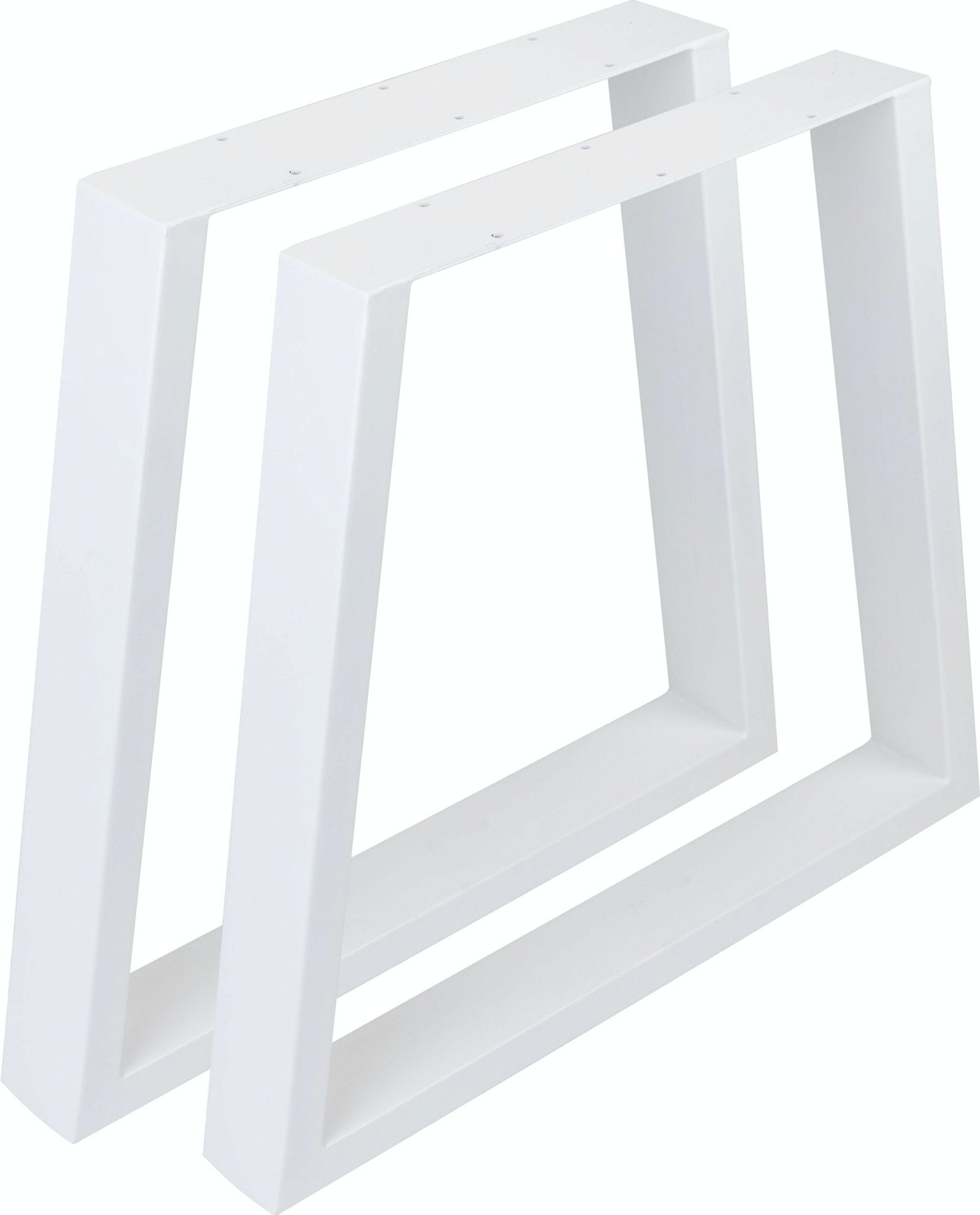 Understel Til Plankebord Nielsen Design Liam   Hvidt Pulverlakeret Metal Trapezformet Bordben H72ã B80ã D10 Cm