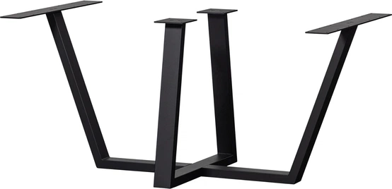 Understel Til Plankebord Woood Tablo Drenthe Leg Metal Mat Sort L147   D71   H73 Cm
