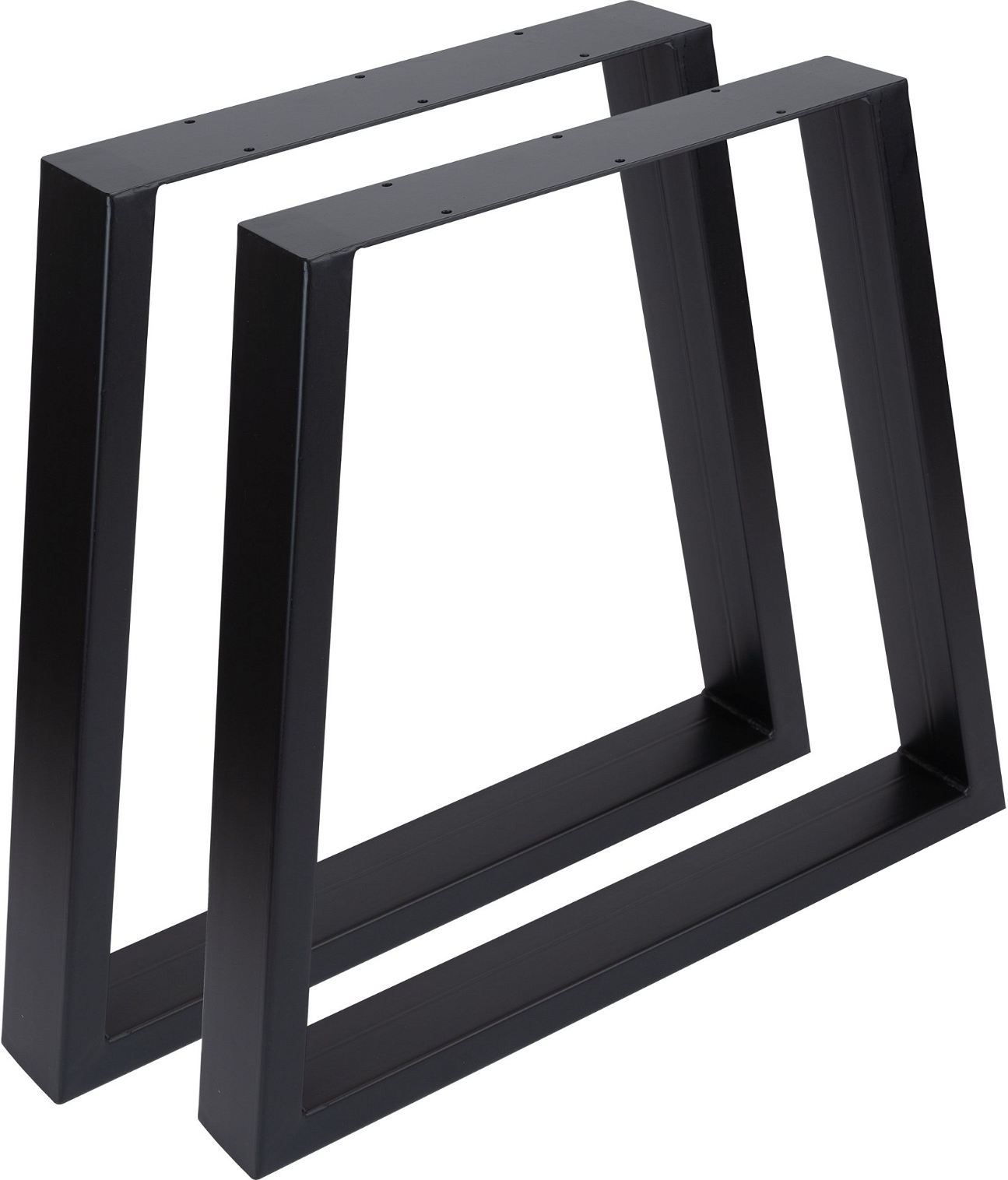 Understel Til Spisebord Nielsen Design Liam  Sort Pulverlakeret Metal Trapezformet Bordstel  Bordben H72xb80 Cm