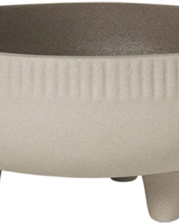Urtepotte Kristina Dam Bowl Matglaseret Terrakotta ø24   H11 Cm Beige Riflet Mønster