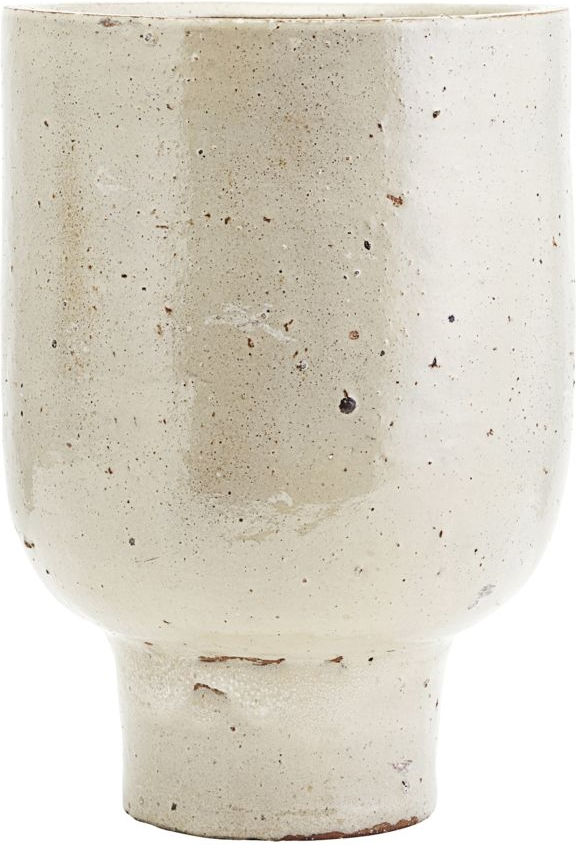 Urtepotte Plantekrukke House Doctor Artist-serie Beige Glaseret Ler ø22 H32 Cm