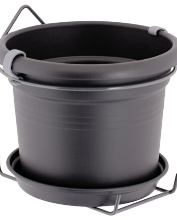 Urtepotte Sort 20x18cm   5l Med Holder