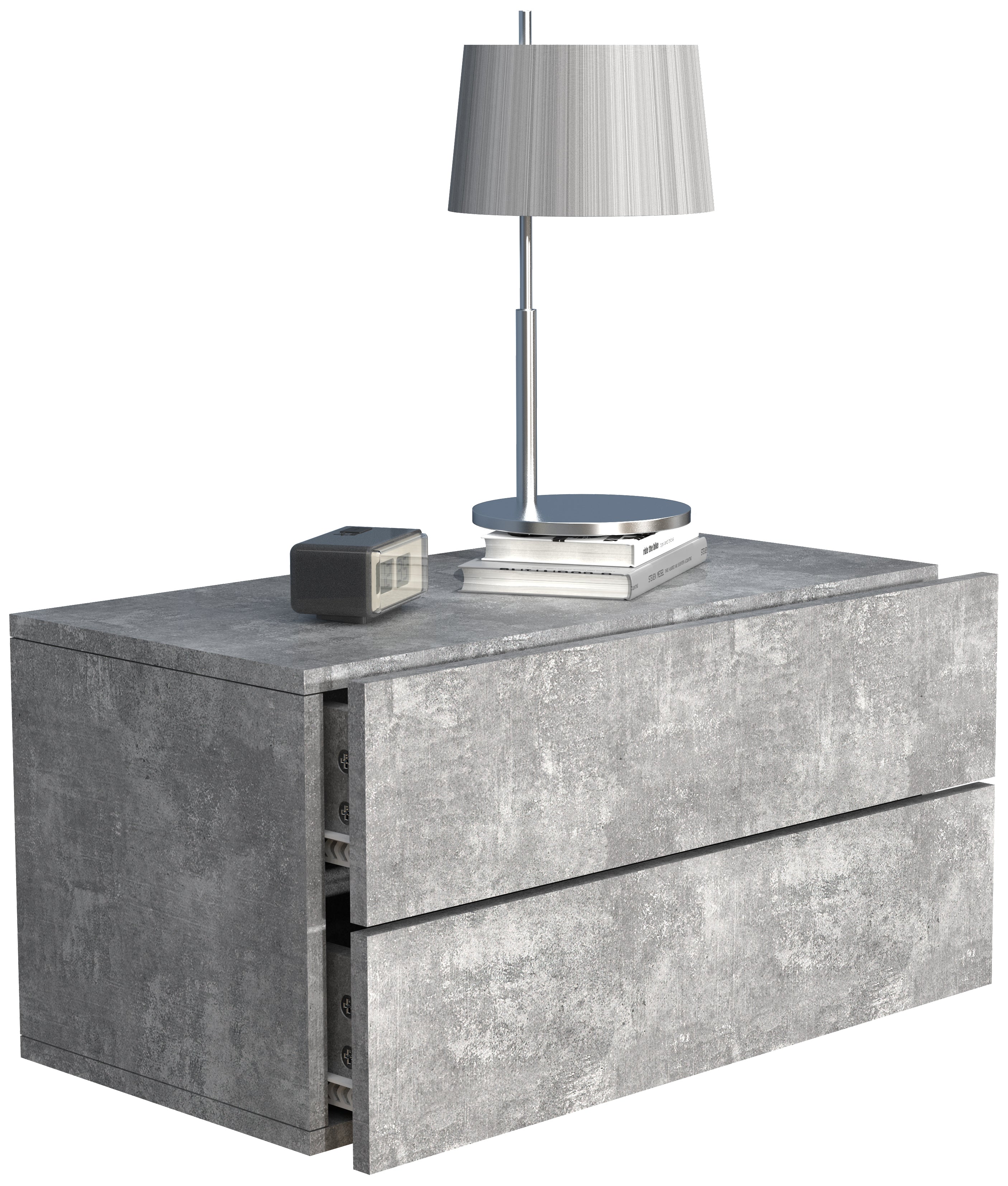Vægbord   Natbord   Sengebord     30      60      32 Cm  Betongrå