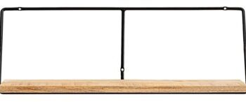 Væghylde House Doctor Wired   Sort Jern   Natur Mangotræ 24ã 70 Cm