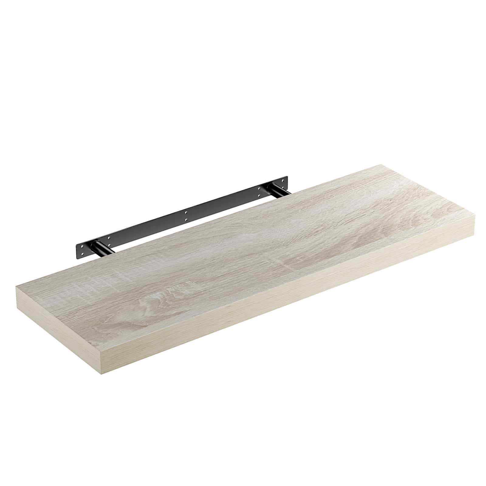 Væghylde Svævehylde 70cm Eg   Beslag