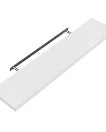 Væghylde Svævehylde 90cm Højglans Hvid   Beslag