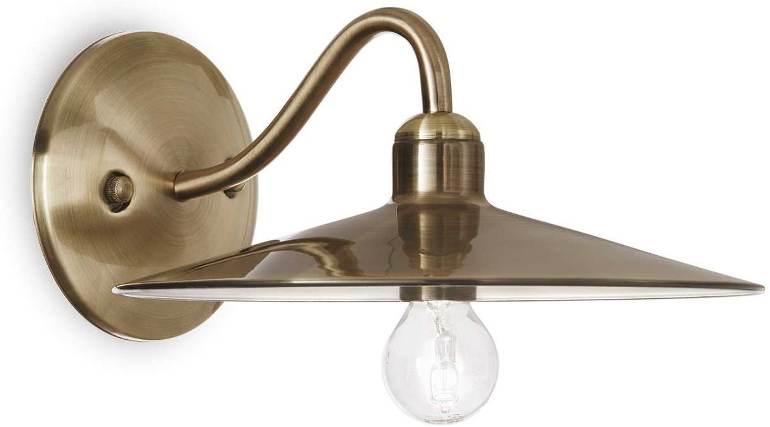 Væglampe Ideal Lux Cantina Antik Messing Metalramme 29ã 25ã 15 Cm