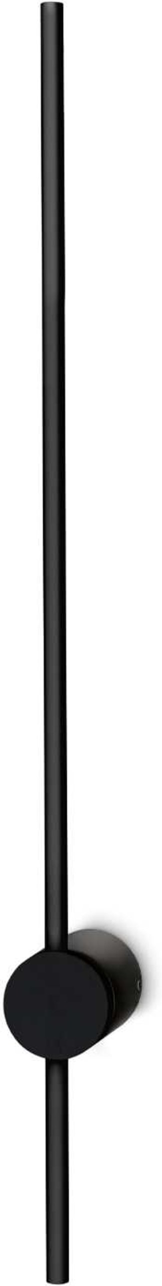 Væglampe Ideal Lux Essence Indendørs Vægarmatur Sort Metal Led 950 Lm 3000k 11w ø7   10   70 Cm Ip20