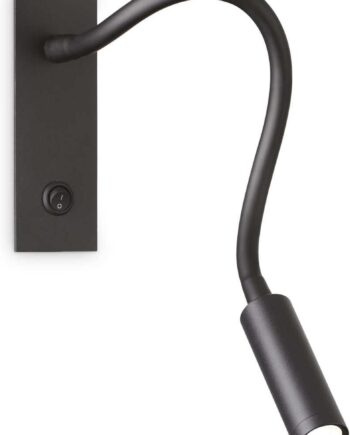 Væglampe Ideal Lux Io Med Integreret Led 300 Lm 3000   Sort Justerbar Arm