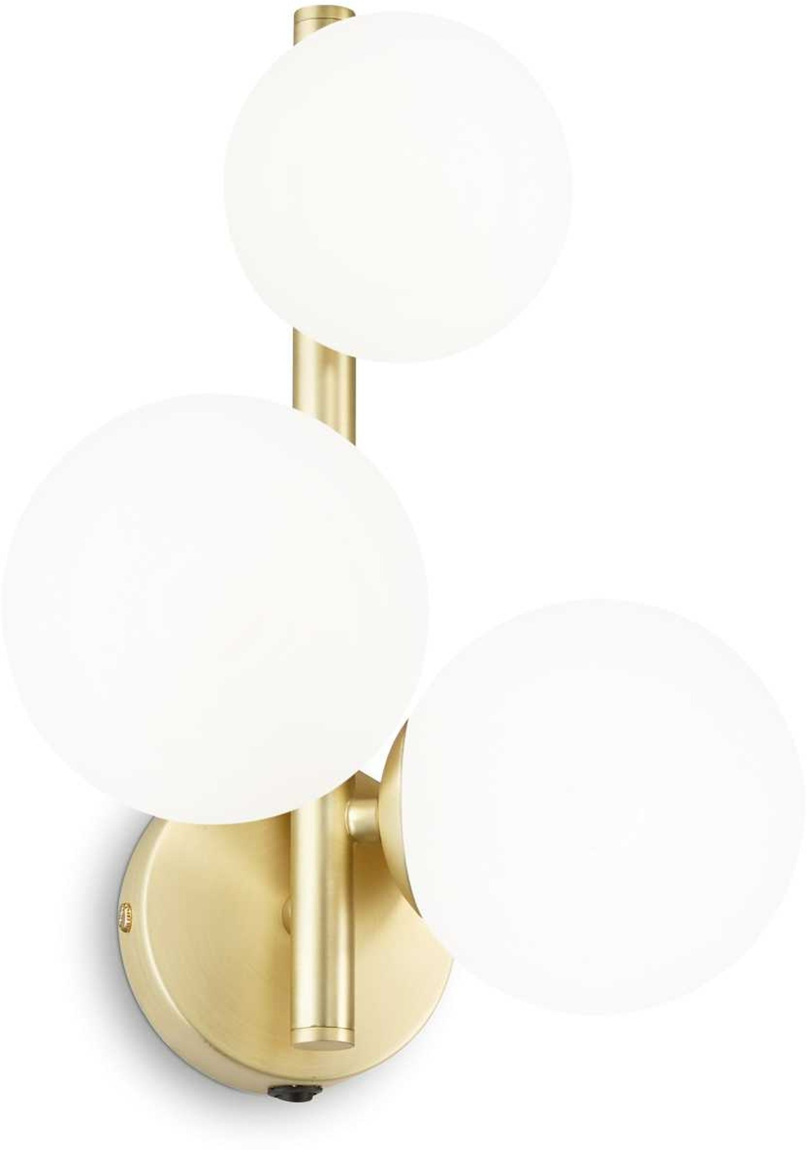 Væglampe Ideal Lux Perlage Messing Og Glas H32ã B16ã L24 Cm Inkl  3xg9-pærer Indendørs