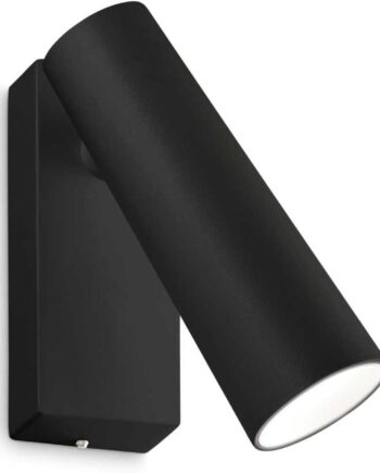 Væglampe Ideal Lux Pipe Med Integreret Led 660 Lm 3000   H10 5ã B4ã L12   Cm Sort Hvid Minimalistisk Design