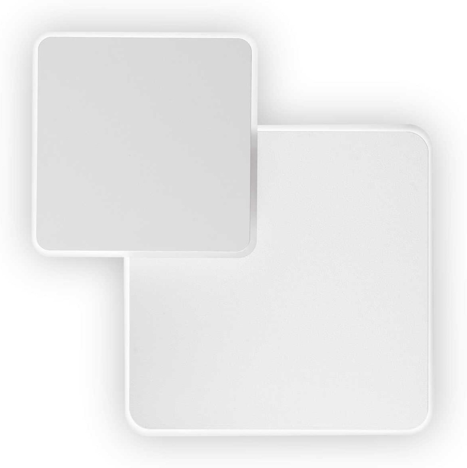 Væglampe Ideal Lux Pouche Led Firkantet Hvid Metal 25x25x5 Cm