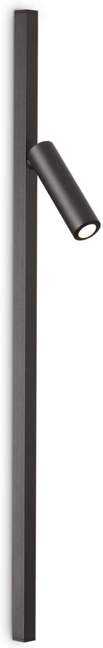 Væglampe Ideal Lux Syntesi Led Indbygget Sort Metal Med Justerbar Akrylskærm ø27ã H595ã B120 Mm
