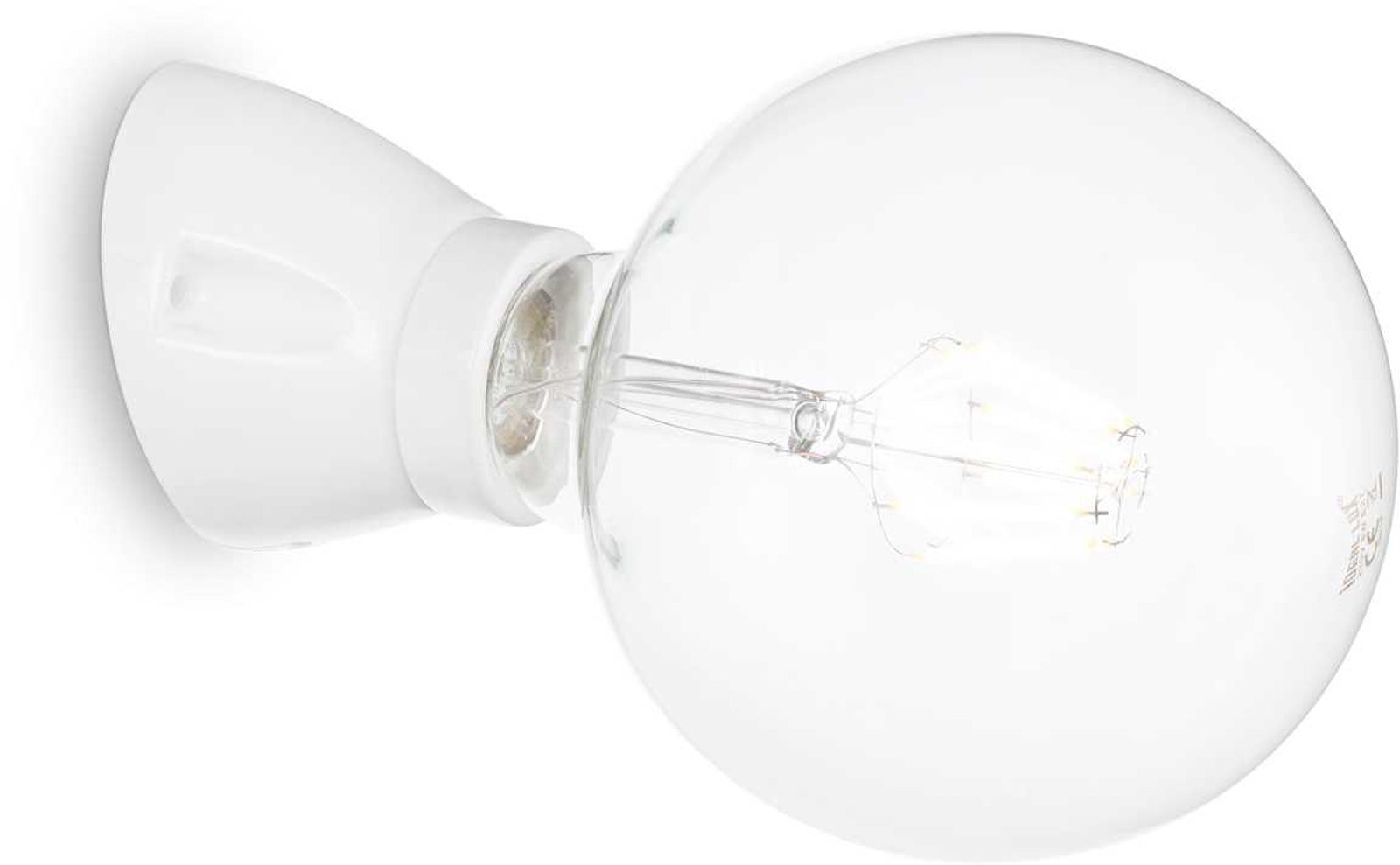 Væglampe Ideal Lux Winery Hvid Keramik ø7     B7 Cm E27 Op Til 60w