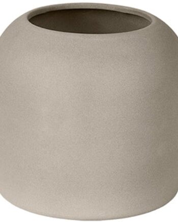 Vase Kristina Dam Dome Terracotta Gråmattet Finish ø16   H14 Cm Med Vandtæt Belægning
