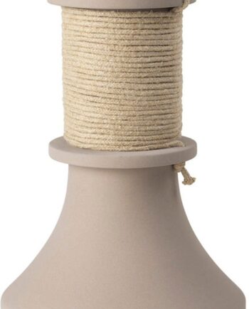 Vase Kristina Dam Rope Beige Stentøj Og Reb ø23   H32   Cm Skulpturel Dekorationsvase