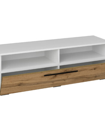 Vcm Nordic Arila   Tv-bord       Låge Og   Rum Hvid Og Natur Træ  115x40