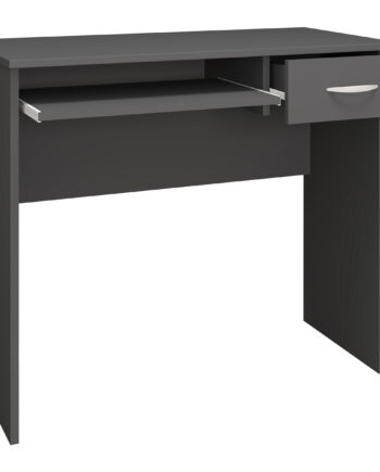 Vcm Nordic Arusa   Skrivebord       Tastaturhylde Og   Skuffe Antracitgrå Træ  85x50