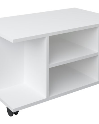 Vcm Nordic Findalo Tv-bord       Rum Og Hjul Hvid Træ  80x40