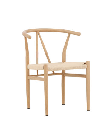 Venture Design Alfons Spisebordsstol     Armlæn Beige Rattan Og Natur Stål