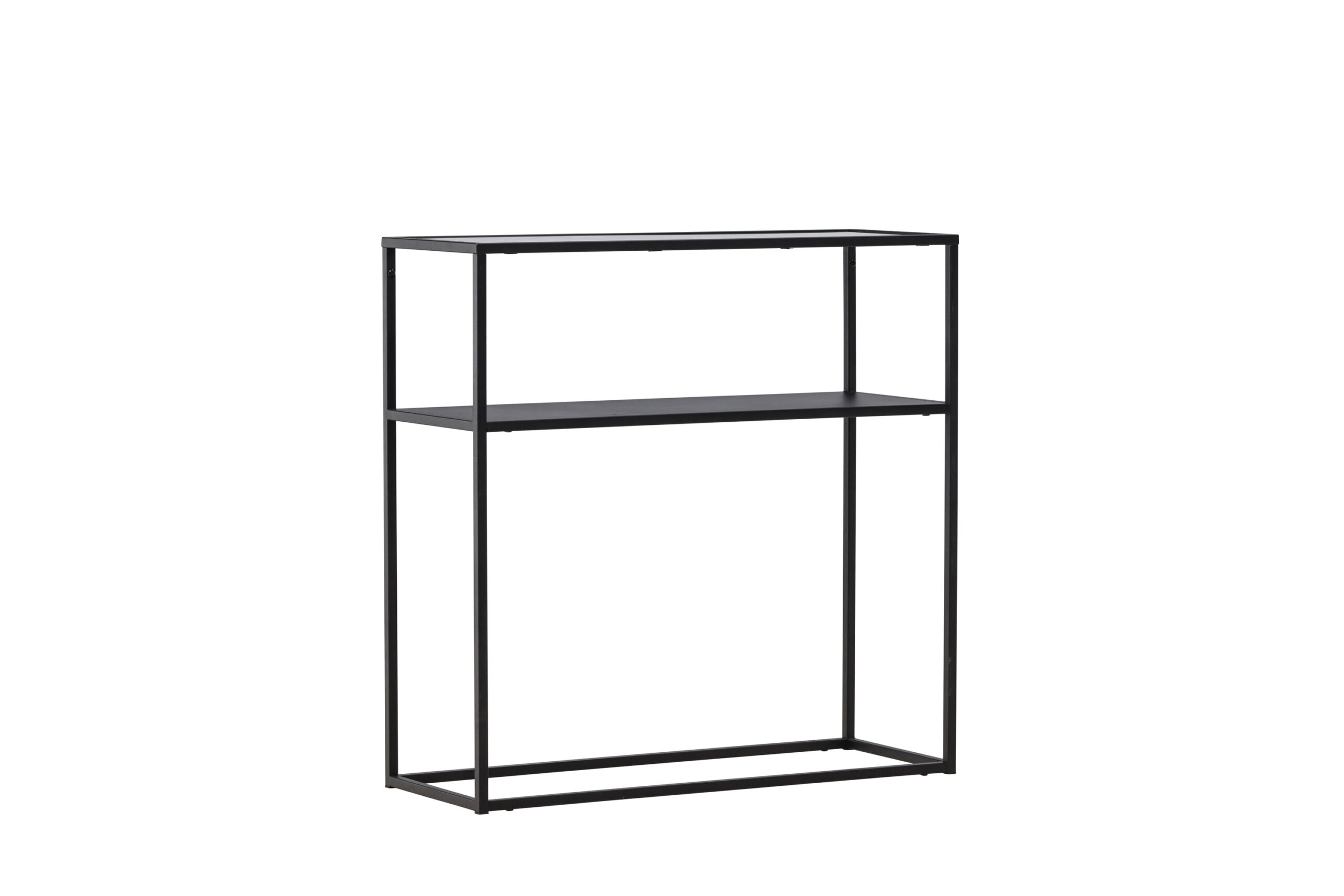 Venture Design Bogóta Sidebord Hylde Glas Og Sort Stål 80x30
