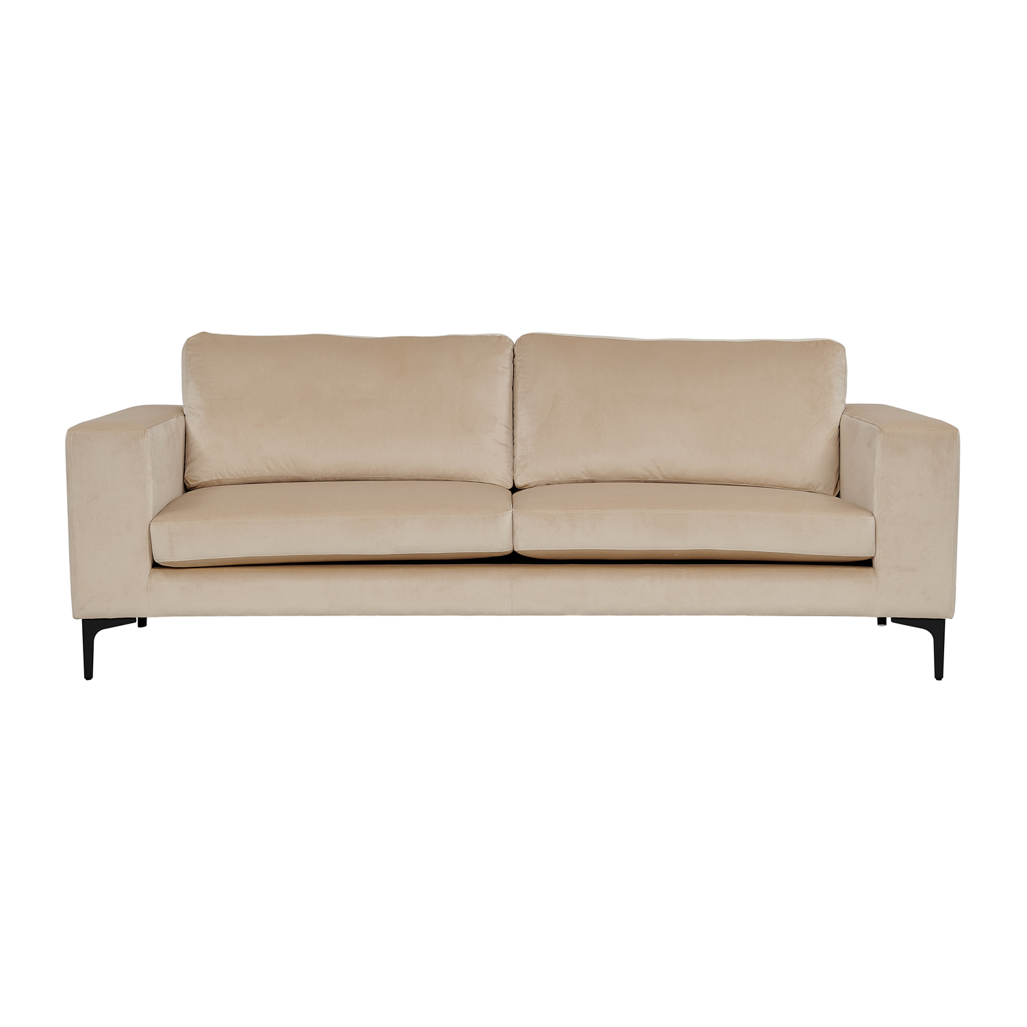 Venture Design Bolero   Pers  Sofa Beige Velour Og Sort Metal
