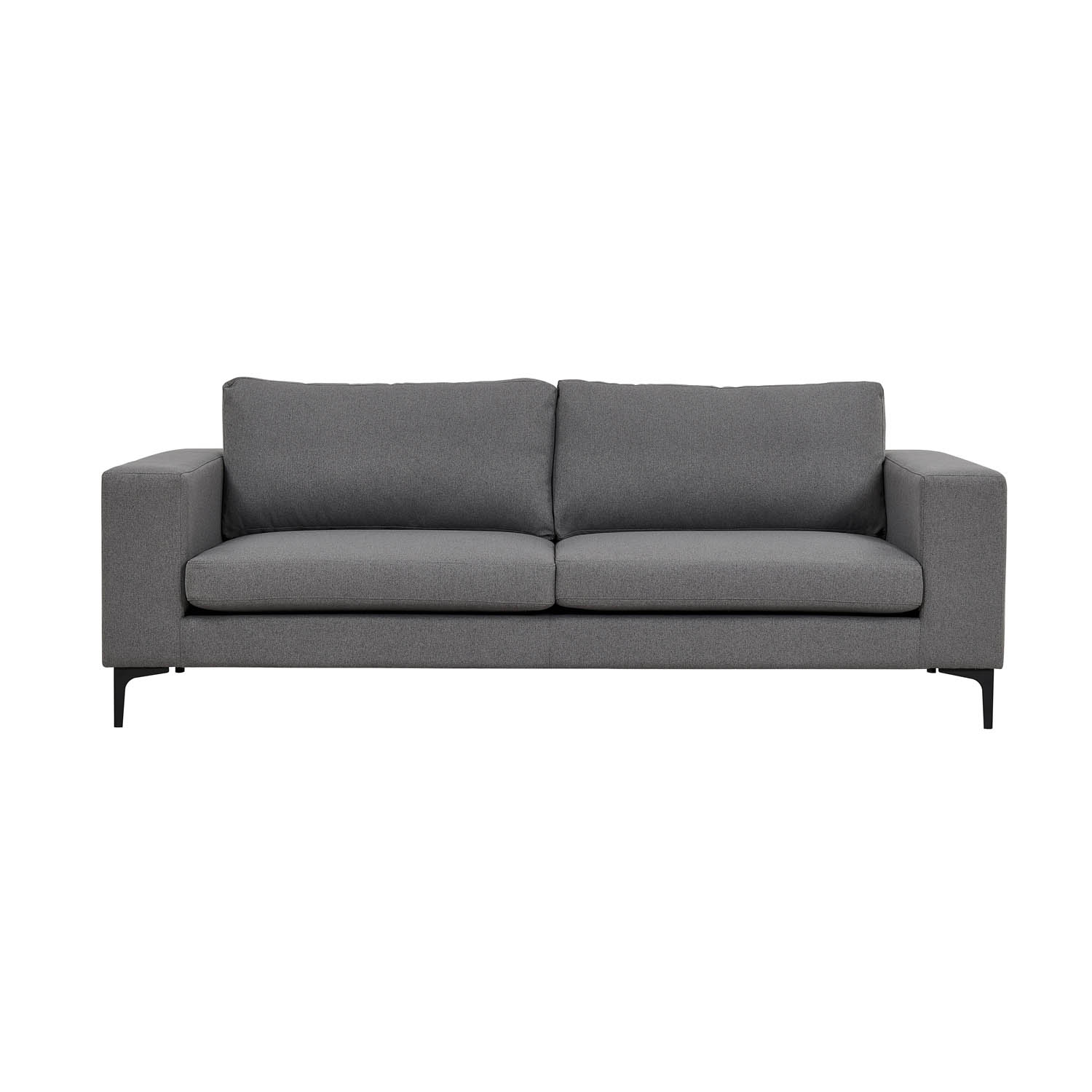 Venture Design Bolero   Pers  Sofa Grå Polyester Og Sort Metal