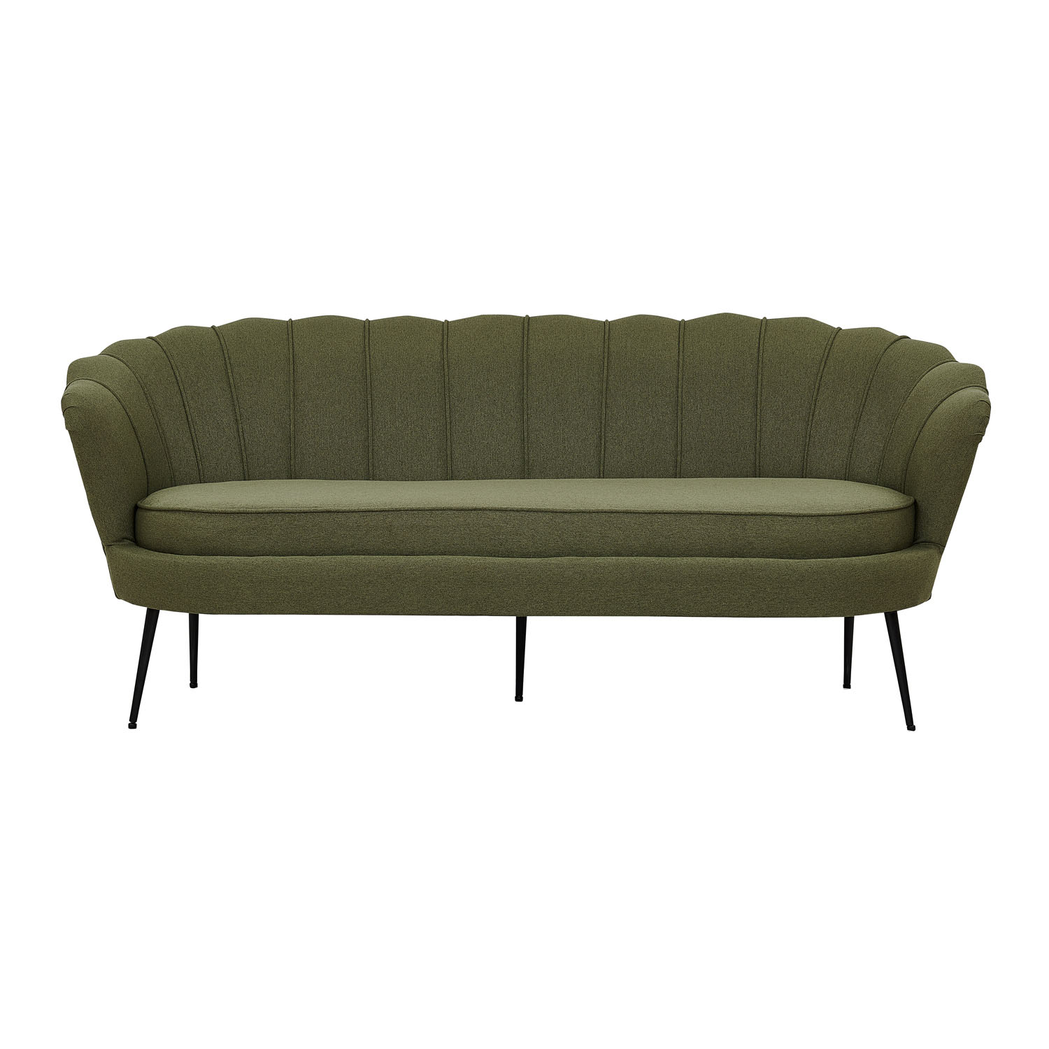 Venture Design Calais   Personers Sofa Grøn Polyester Og Sort Metal