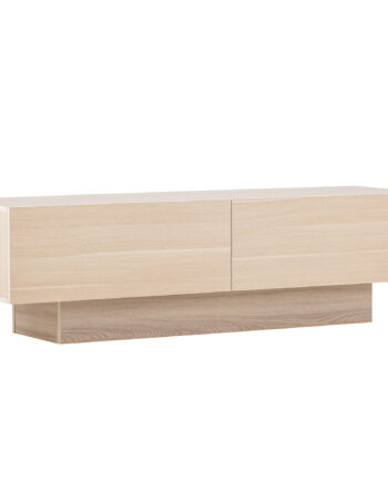 Venture Design Cuenca Tv-bænk       Låger Og Hylde Klar Glas Og Hvidvasket Melamin  160x47