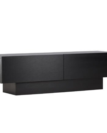 Venture Design Cuenca Tv-bænk       Låger Og Hylde Sort Glas Og Melamin  160x47