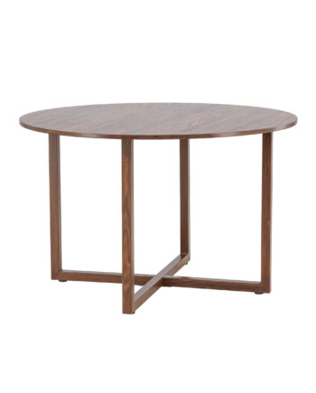 Venture Design Durango Spisebord  Rund Mdf Og Stål Med Valnød 3d-papir  120x75