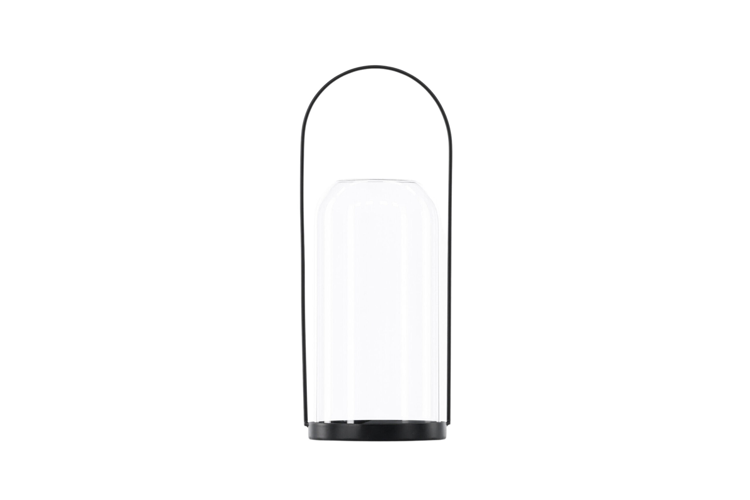 Venture Design Flora Lysestage Klar Glas Og Sort Jern  H35x13