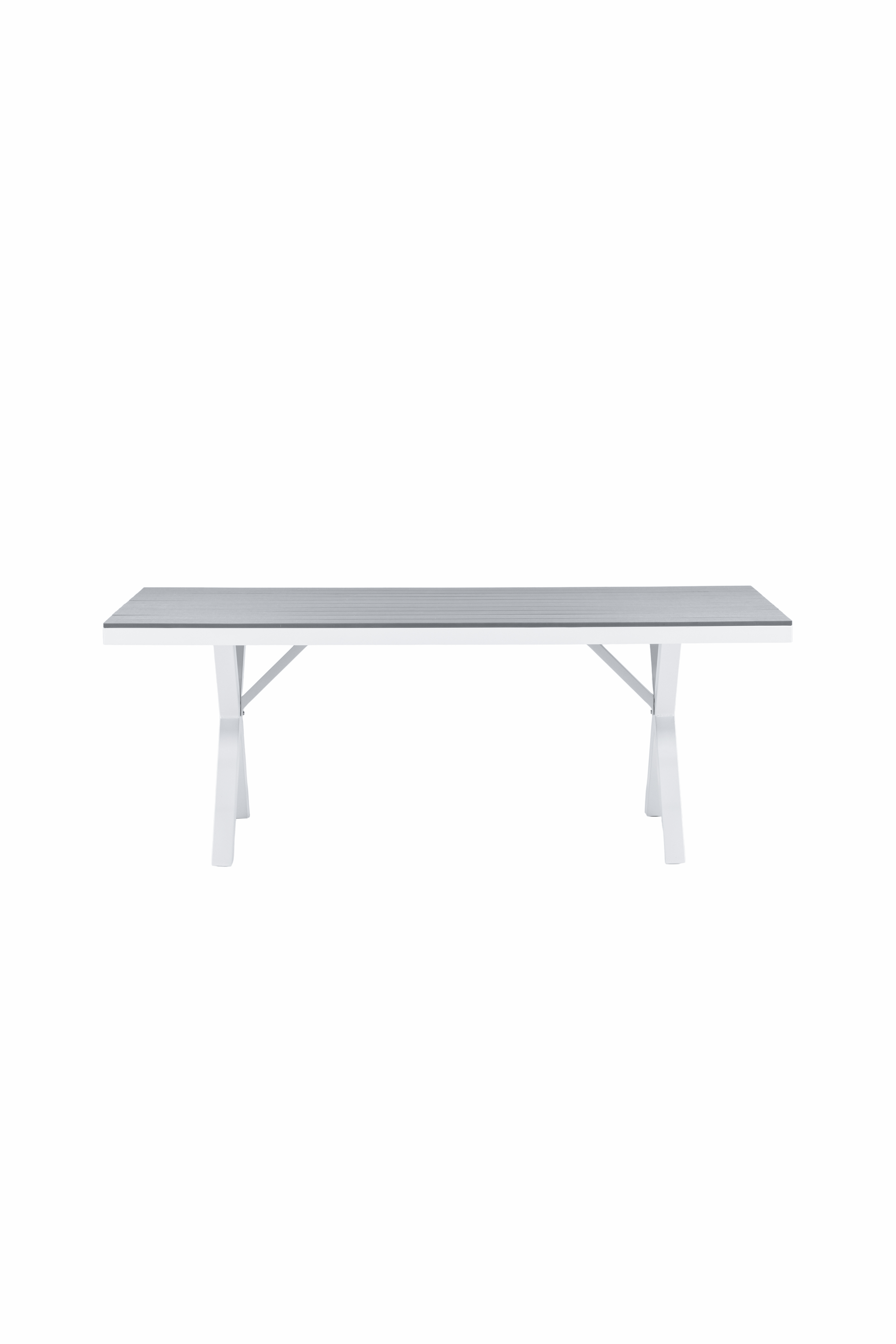 Venture Design Garcia Havebord  Rektangulær Lysegrå Aintwood Og Hvid Aluminium  100x200