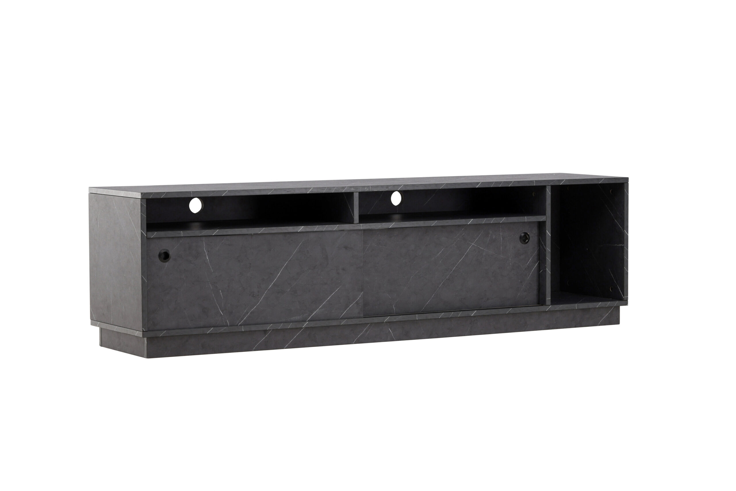 Venture Design Girona Tv-bænk Skydelåger Sort Melamin 180x40