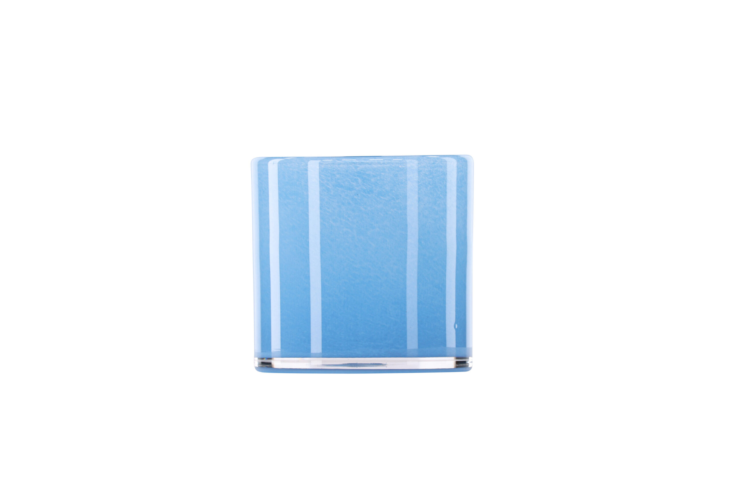 Venture Design Glora Lysestage Rund Lyseblå Glas ø12x12h