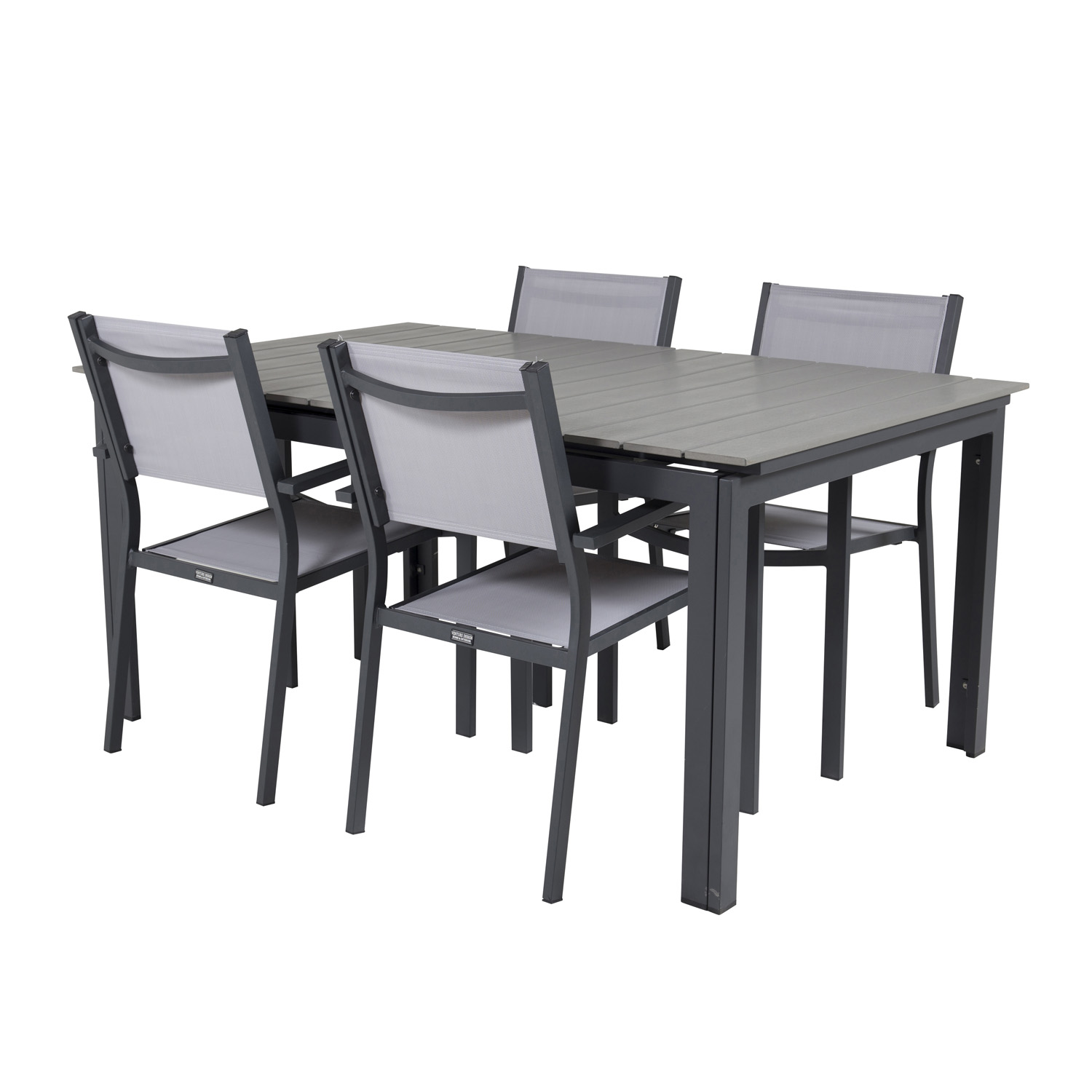 Venture Design Havebord Levels Havebord Og Copacabana Havestole Grå Aintwood Og Sort Alu