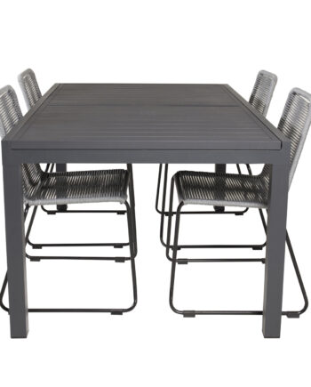 Venture Design Havesæt     Marbella Bord     Udtræk Og   Lindos Stole Reb Aluminium
