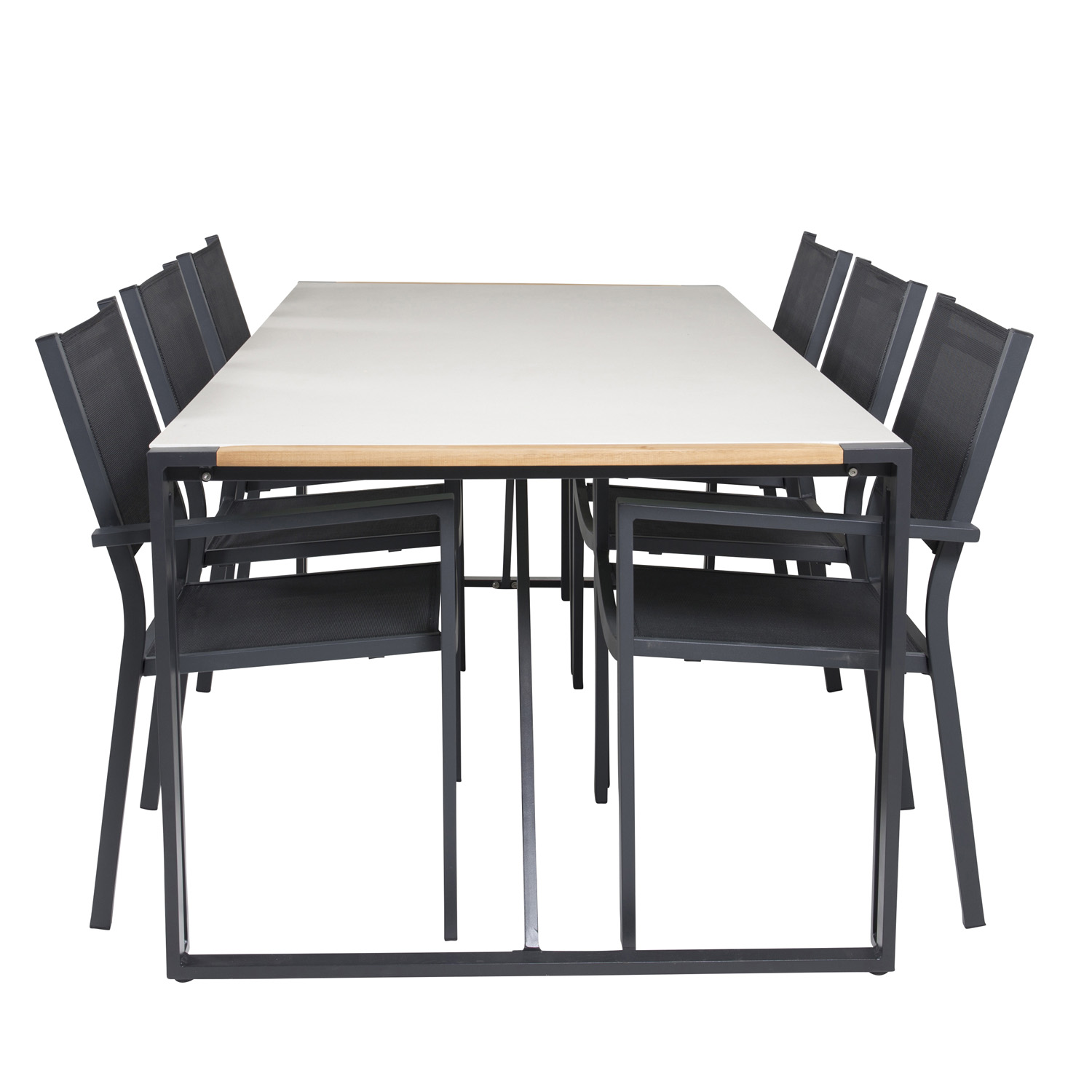 Venture Design Havesæt Texas Bord 200x100 Og Copacabana Stole Armlæn Teak Alu