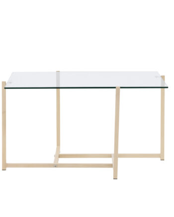 Venture Design Hybrid Sofabord  Kvadratisk Glas Og Natur Stål  80x80