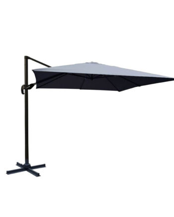 Venture Design Leeds Parasol Med Tilt  3x3m Grå  Sort Aluminium Og Stål