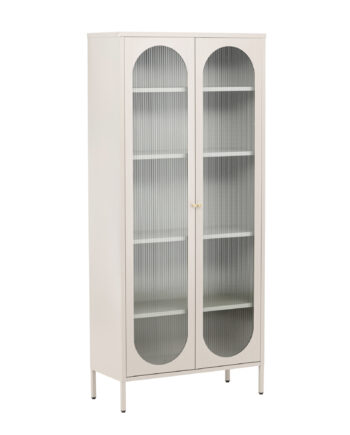 Venture Design Lima Skab       Låger Og   Hylder Glas Og Beige Stål