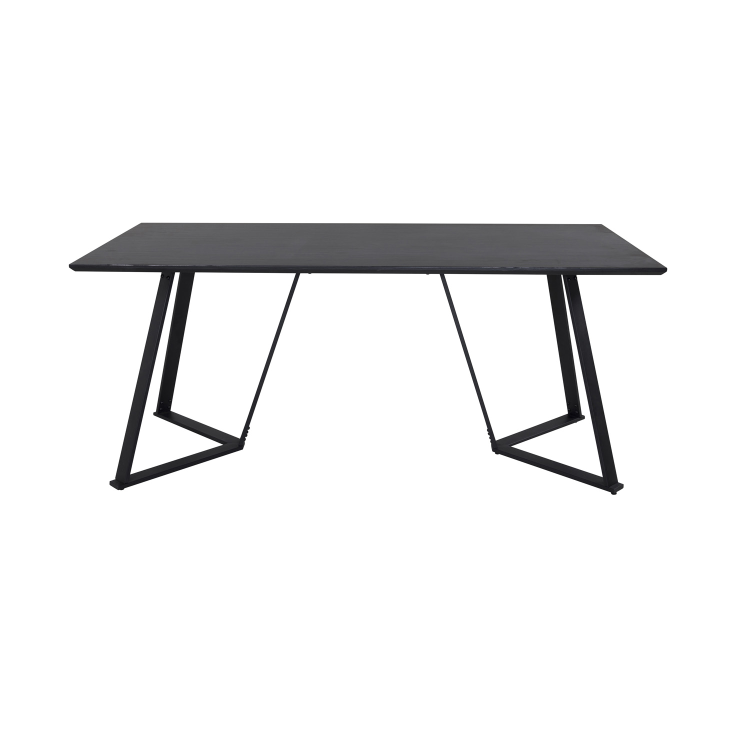 Venture Design Marina Spisebord Sort Mdf Og Sort Metal  180x90