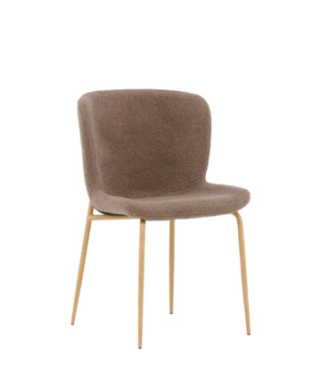 Venture Design Modesto Spisebordsstol Brun Polyester Bamsestof Og Mocca Stål