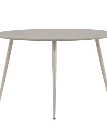 Venture Design Plaza Spisebord  Rund Beige Mdf Og Stål  ø120