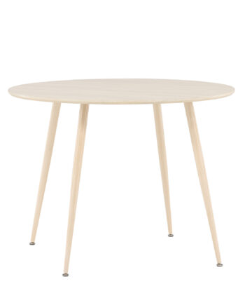 Venture Design Plaza Spisebord  Rund Hvidvasket Mdf Og Stål  ø100