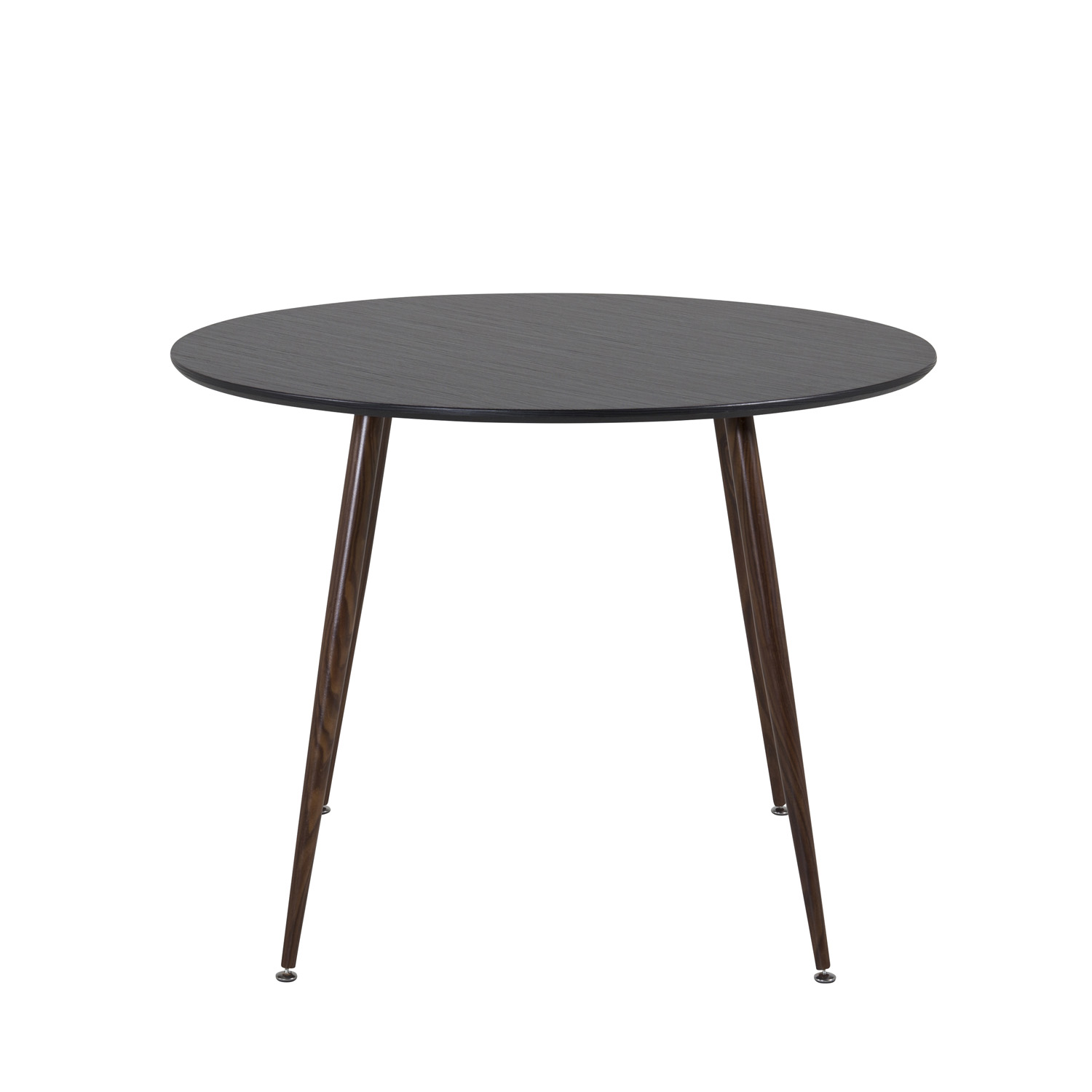 Venture Design Plaza Spisebord Sort Mdf Og Valnøddefolie Metal  ø100