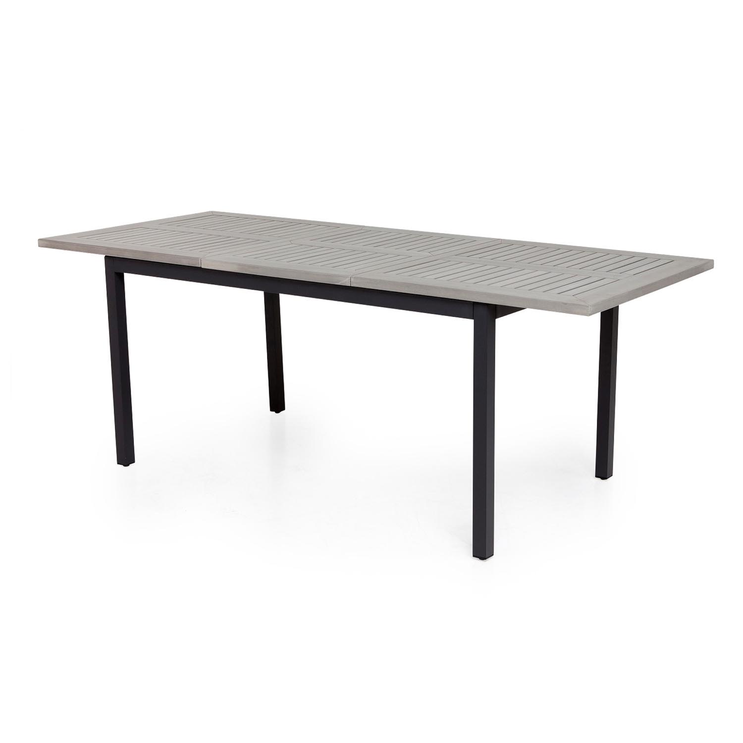 Venture Design Rektangulær Albany Havebord Udtræk Grå Sort Aluminium