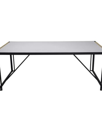 Venture Design Rektangulær Texas Havebord Grå Glas Og Sort Aluminium  200x100