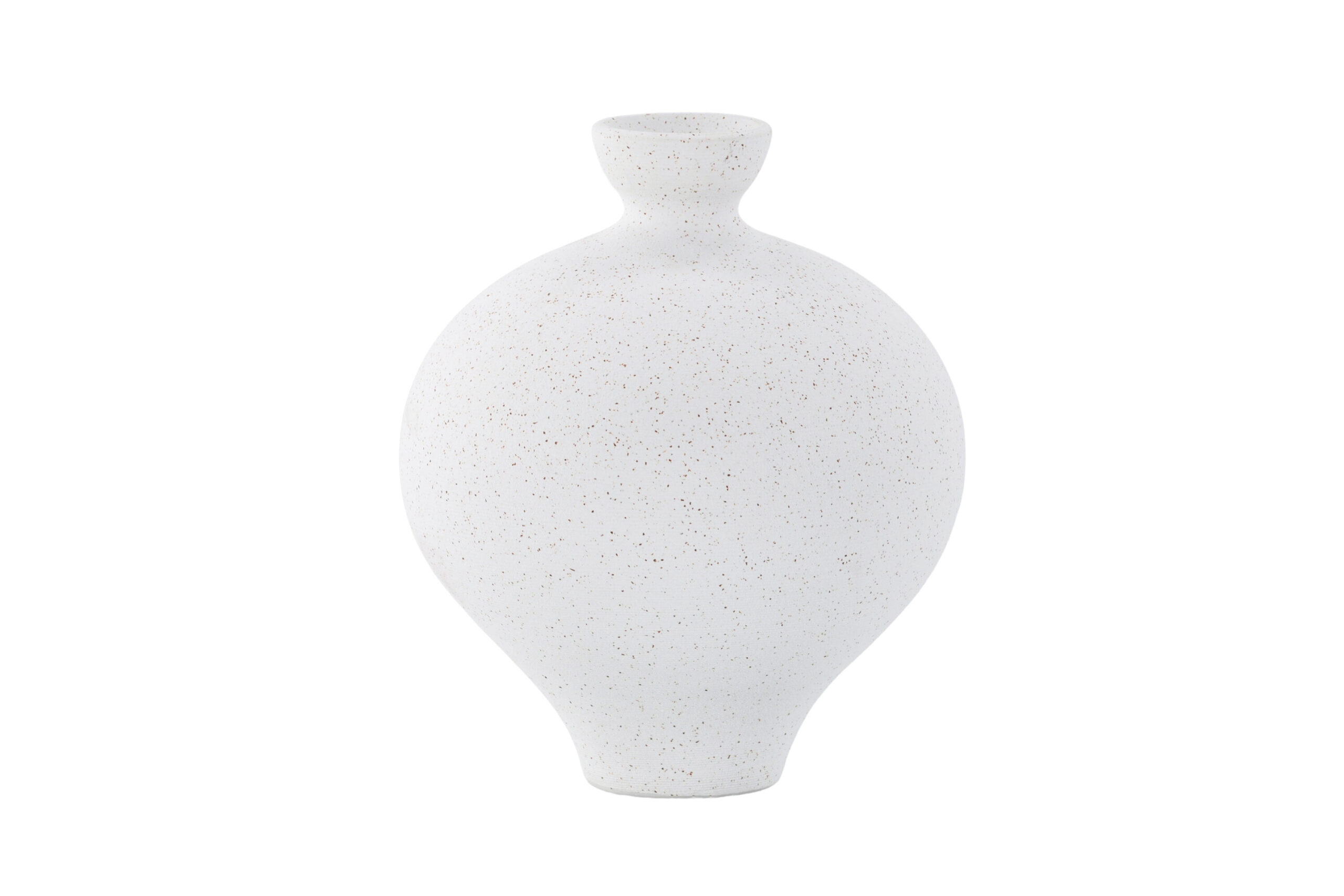Venture Design Rellis Vase Rund Hvid Sorte Prikker Keramik D6xh24xb20